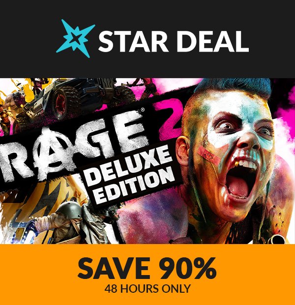 Star Deal! Rage 2 Deluxe Edition. Save 90% for the next 24 hours only!