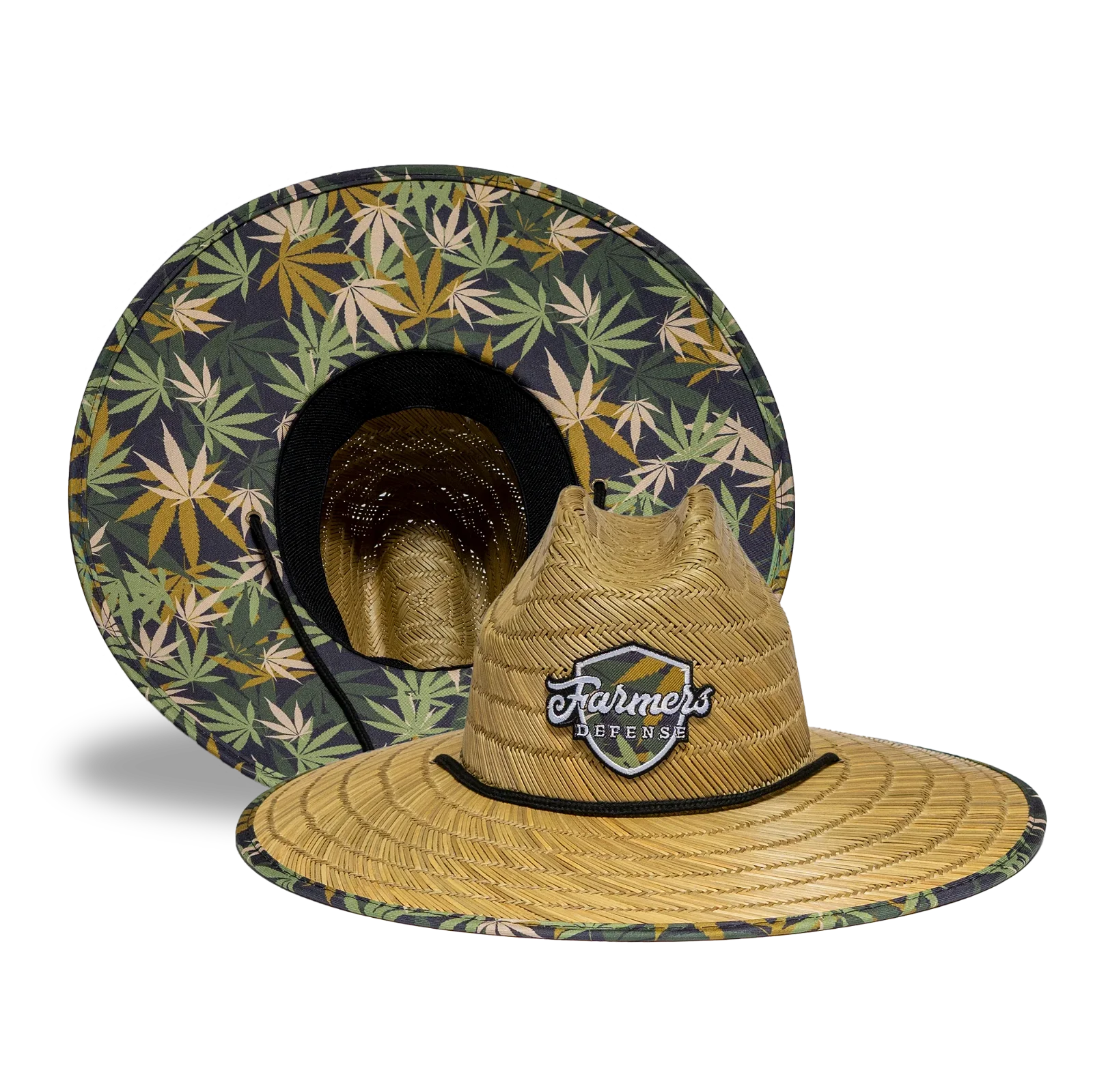 Image of Farmers Defense Straw Hat - Leaf Camo