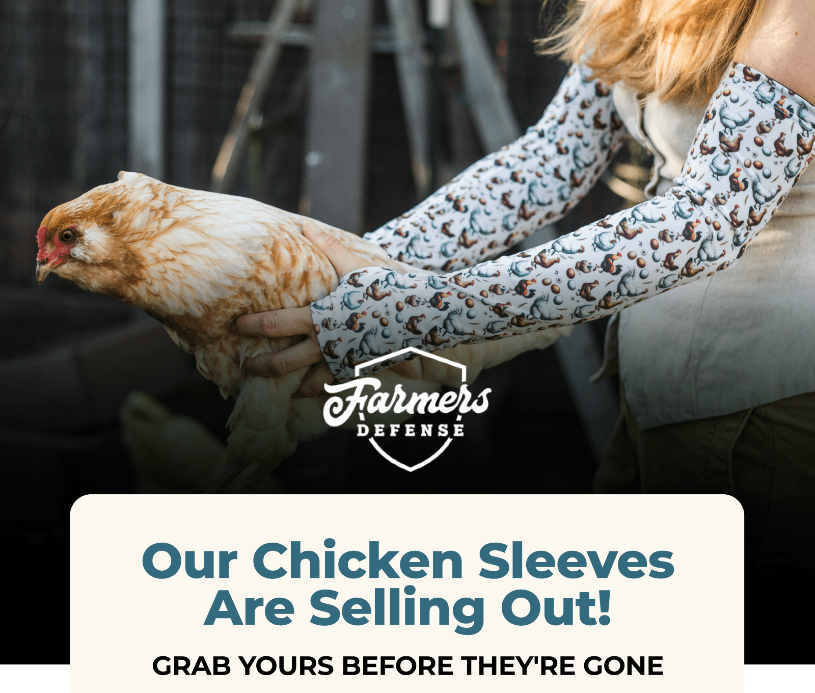 Our Chicken Sleeves Are Selling Out! GRAB YOURS BEFORE THEY'RE GONE