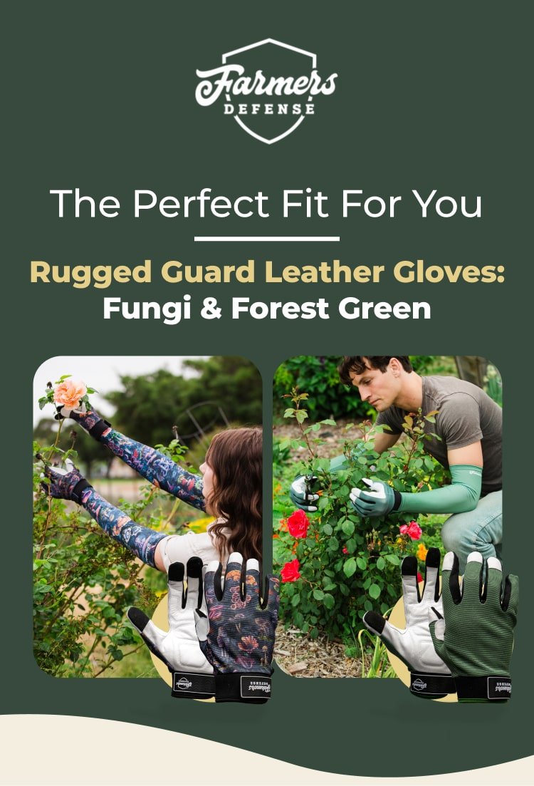 The Perfect Fit For You | Rugged Guard Leather Gloves: Fungi & Forest Green