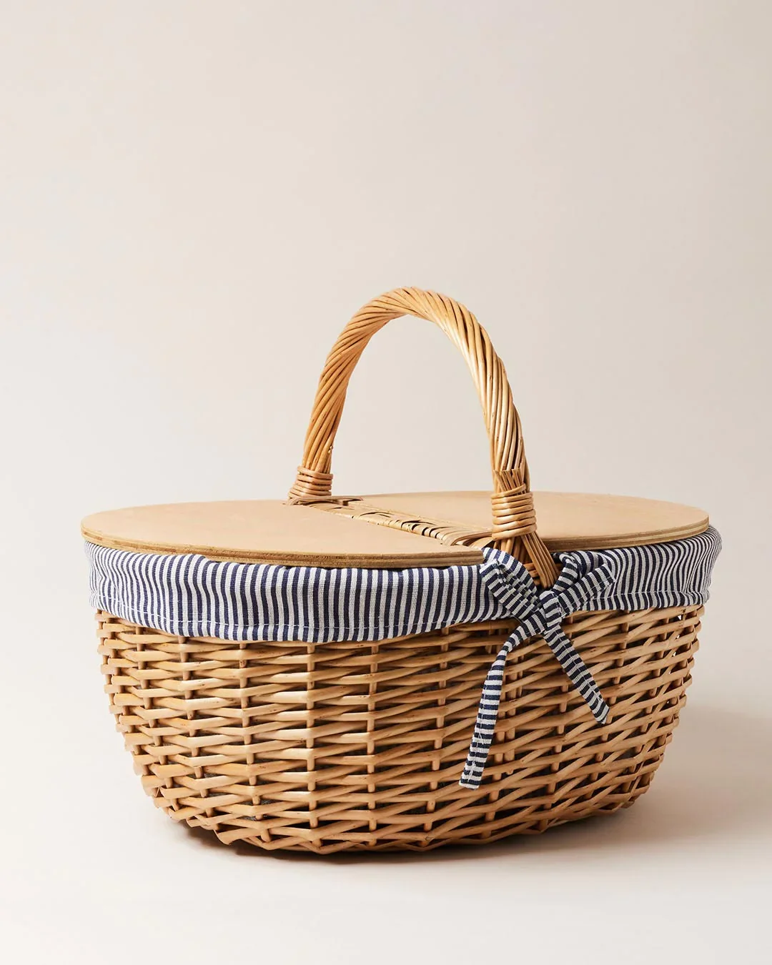 Image of Striped Picnic Basket