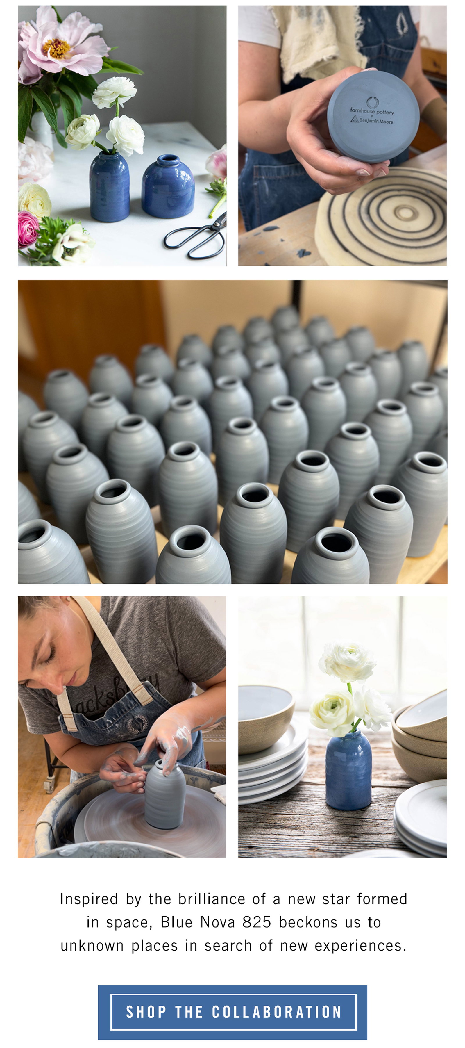 Color of the year Blue Nova and Farmhouse Pottery