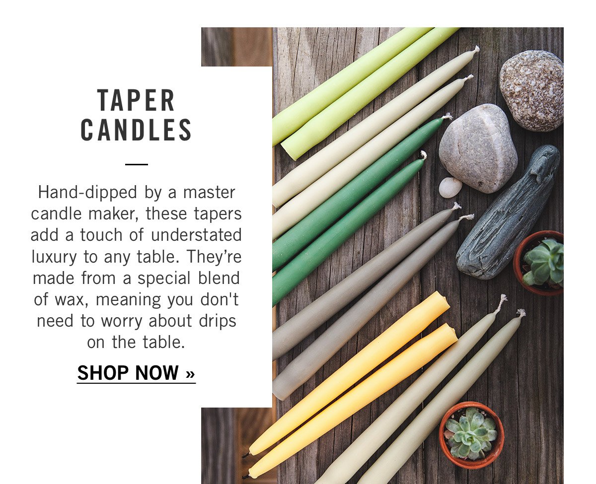 Taper Candles - Greens & Golds