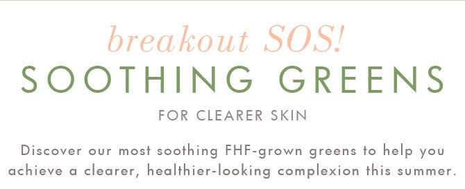 Soothing greens for clearer skin