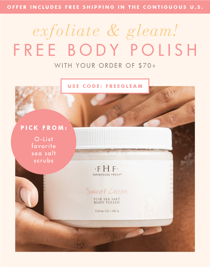 Free Body Scrub with code FREEGLEAM