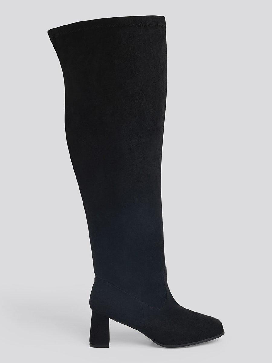 Image of Natalia Over-The-Knee Wide Calf Suede Boots