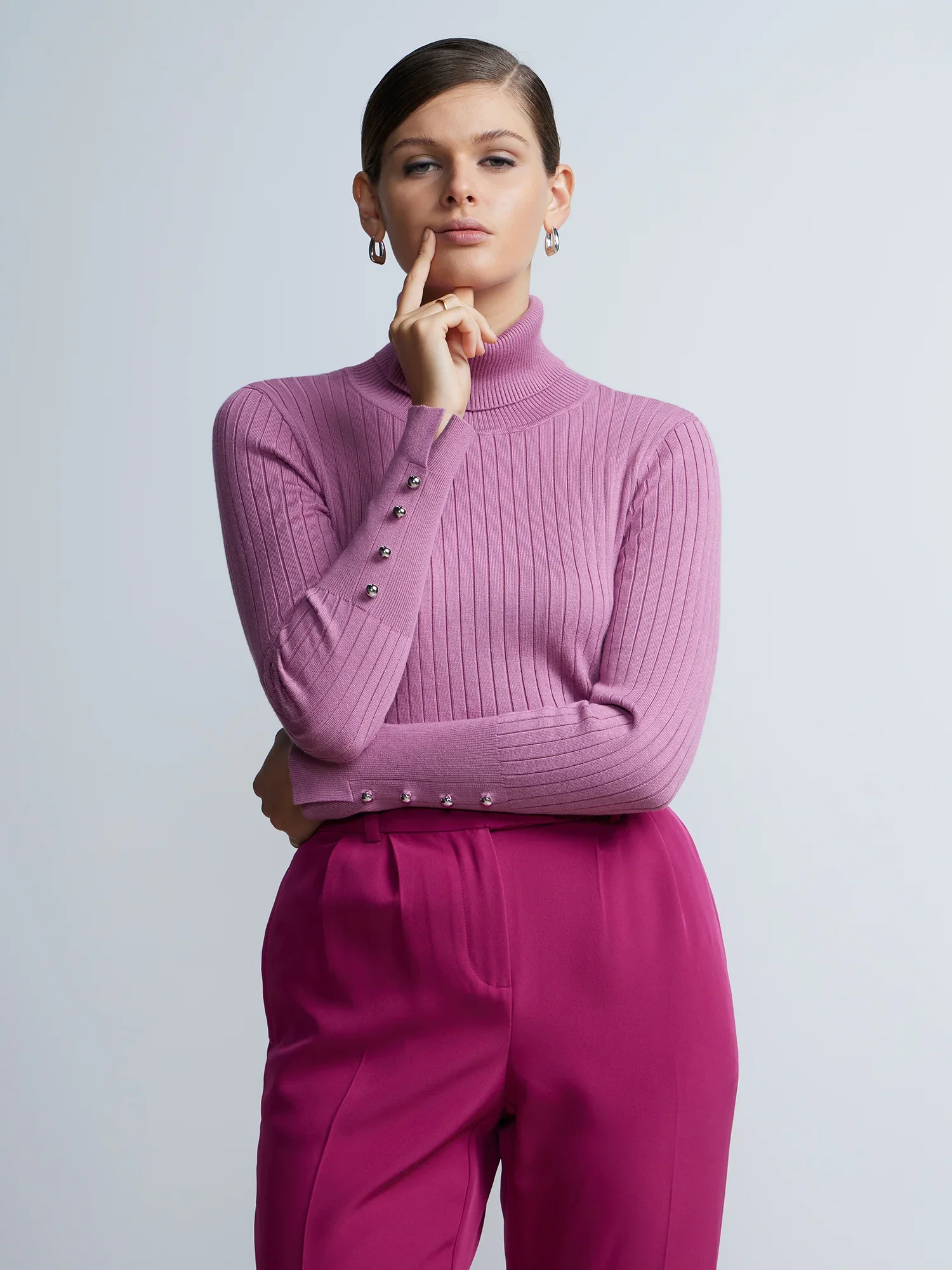 Ribbed Turtleneck Sweater