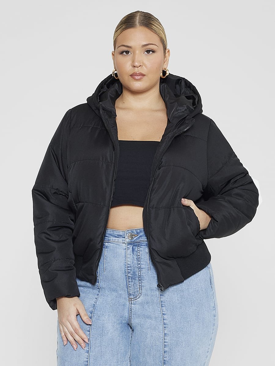 Image of Farrah Short Hooded Puffer Coat