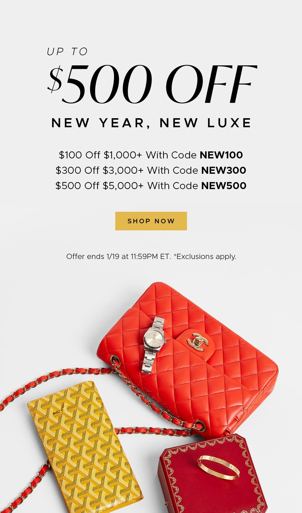 New Year, New Luxe - Up to \\$500 Off