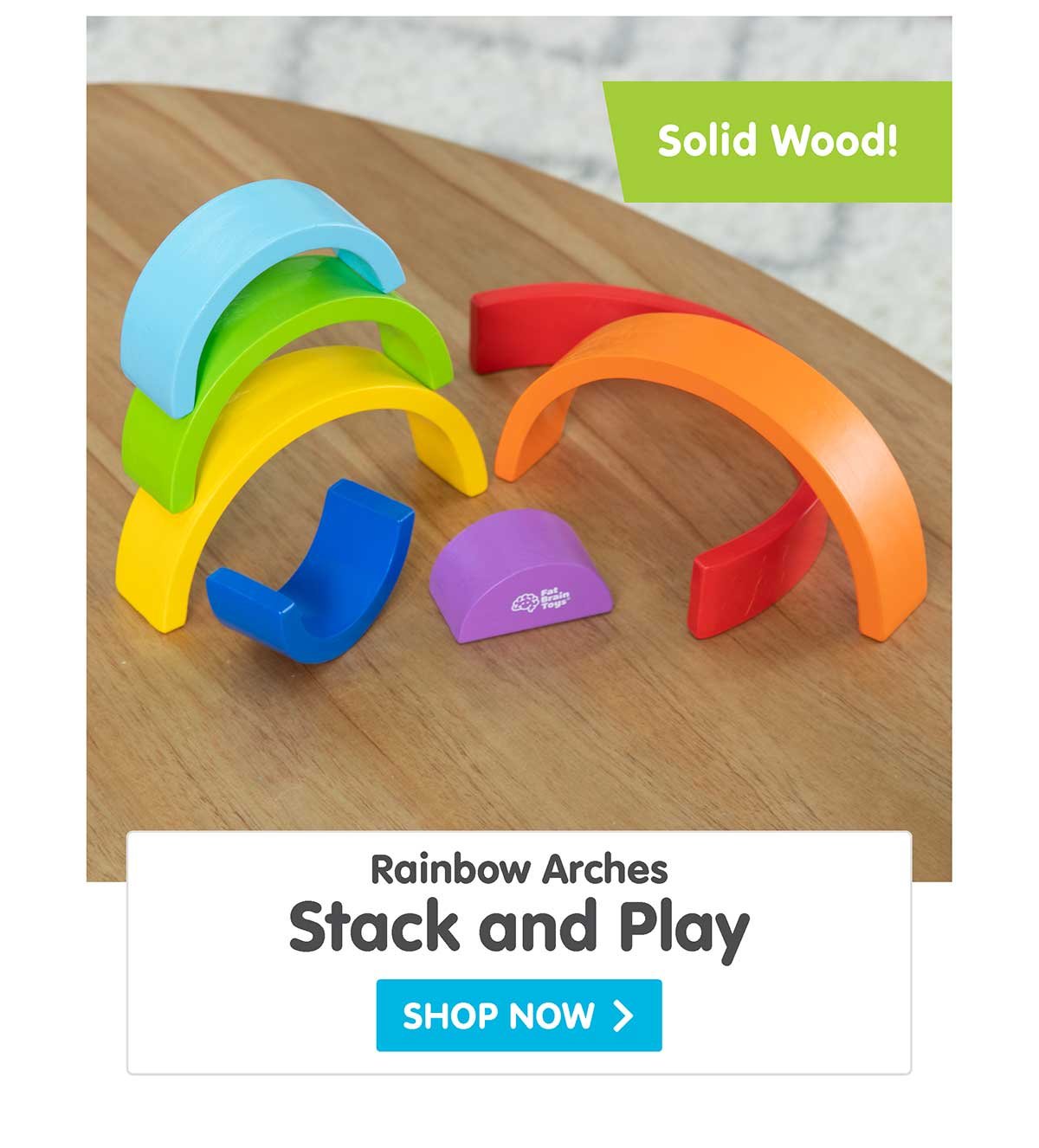 Rainbow Arches Stack and Play - Solid Wood!