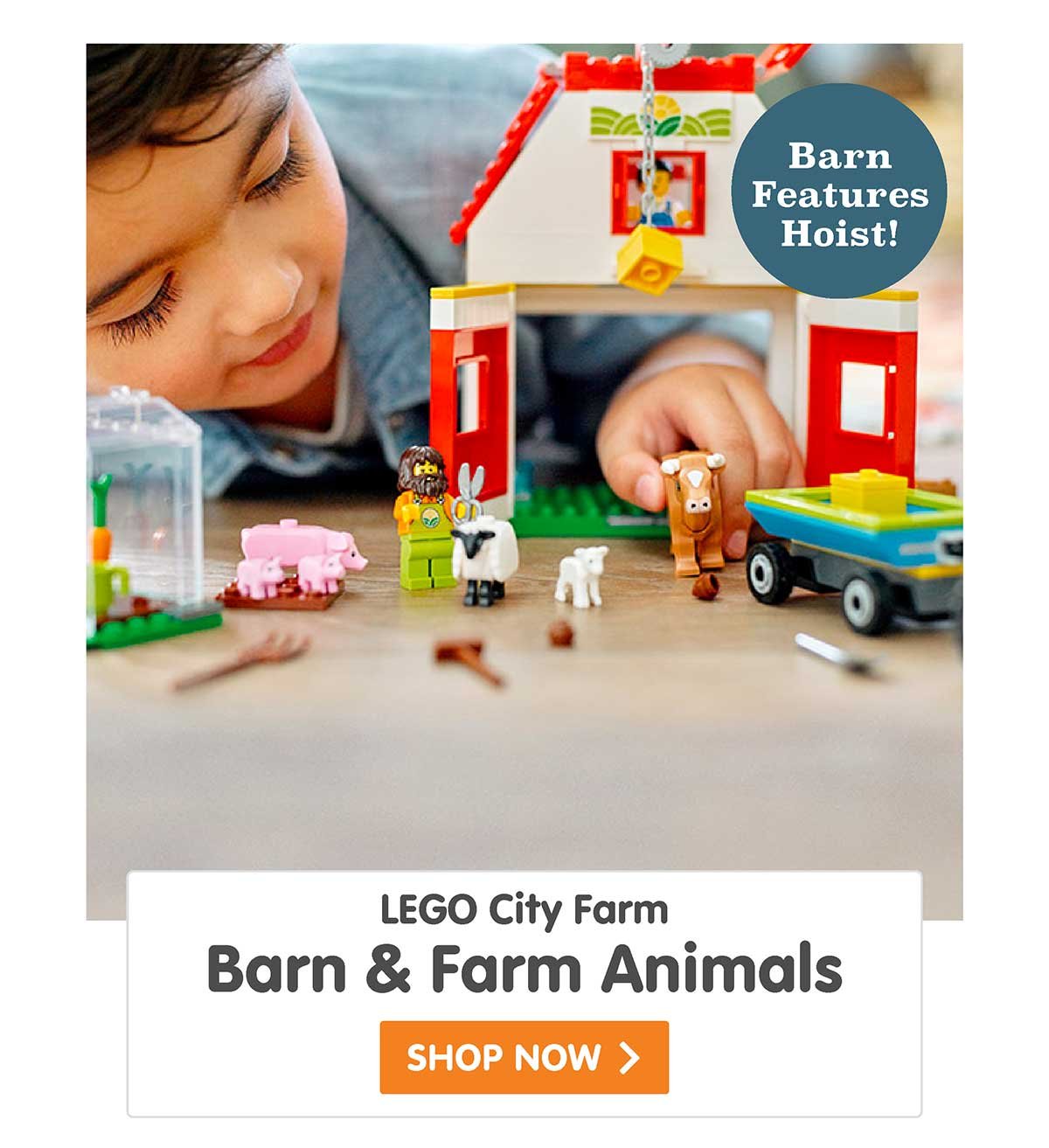 LEGO City Farm - Barn & Farm Animals - Barn Features Hoist!