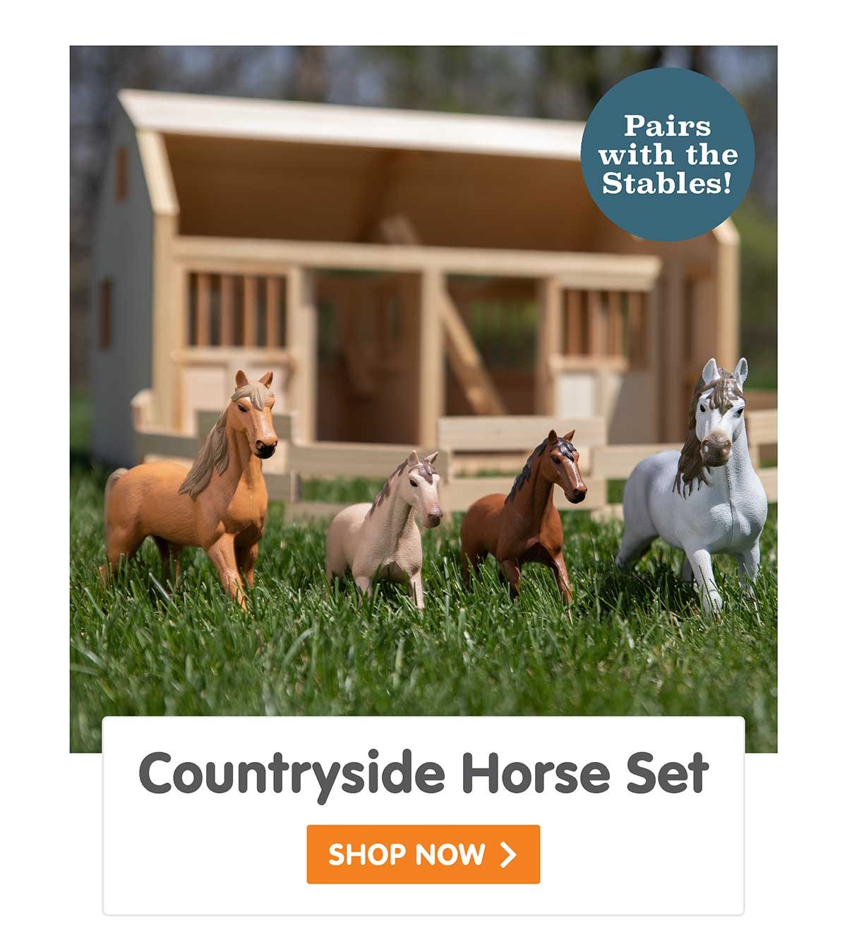 Countryside Horse Set - Pairs with the Stables!