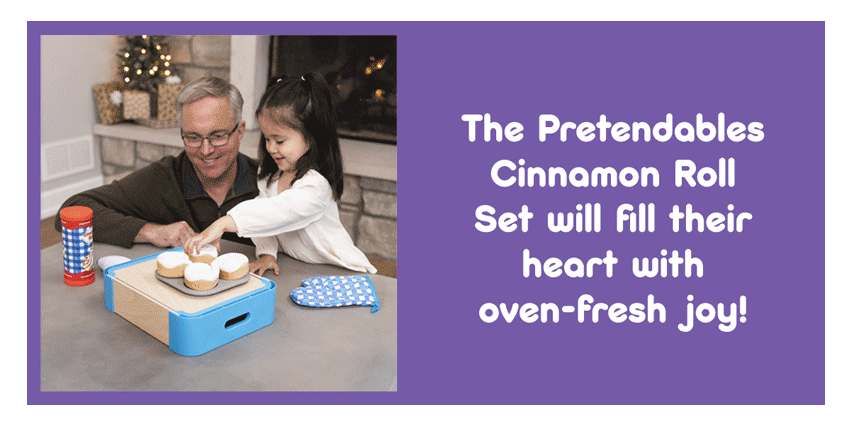 The Pretendables Cinnamon Roll Set will fill their heart with oven-fresh joy! - Pretendables Cinnamon Roll Set