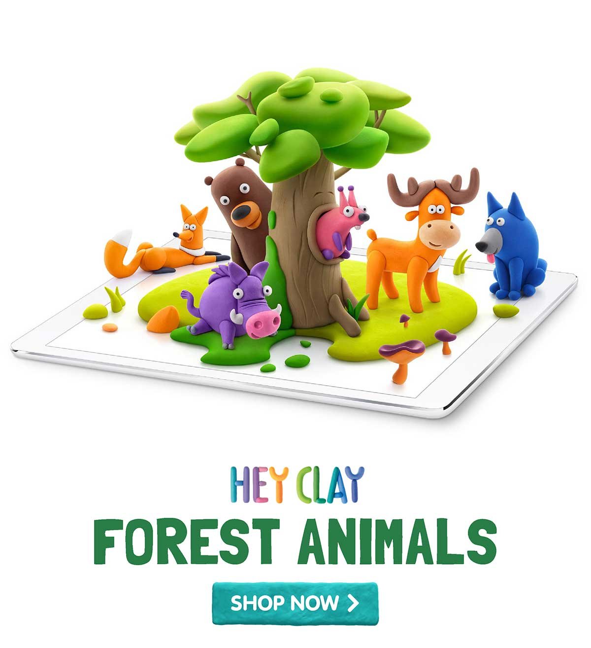 Hey Clay - Forest Animals