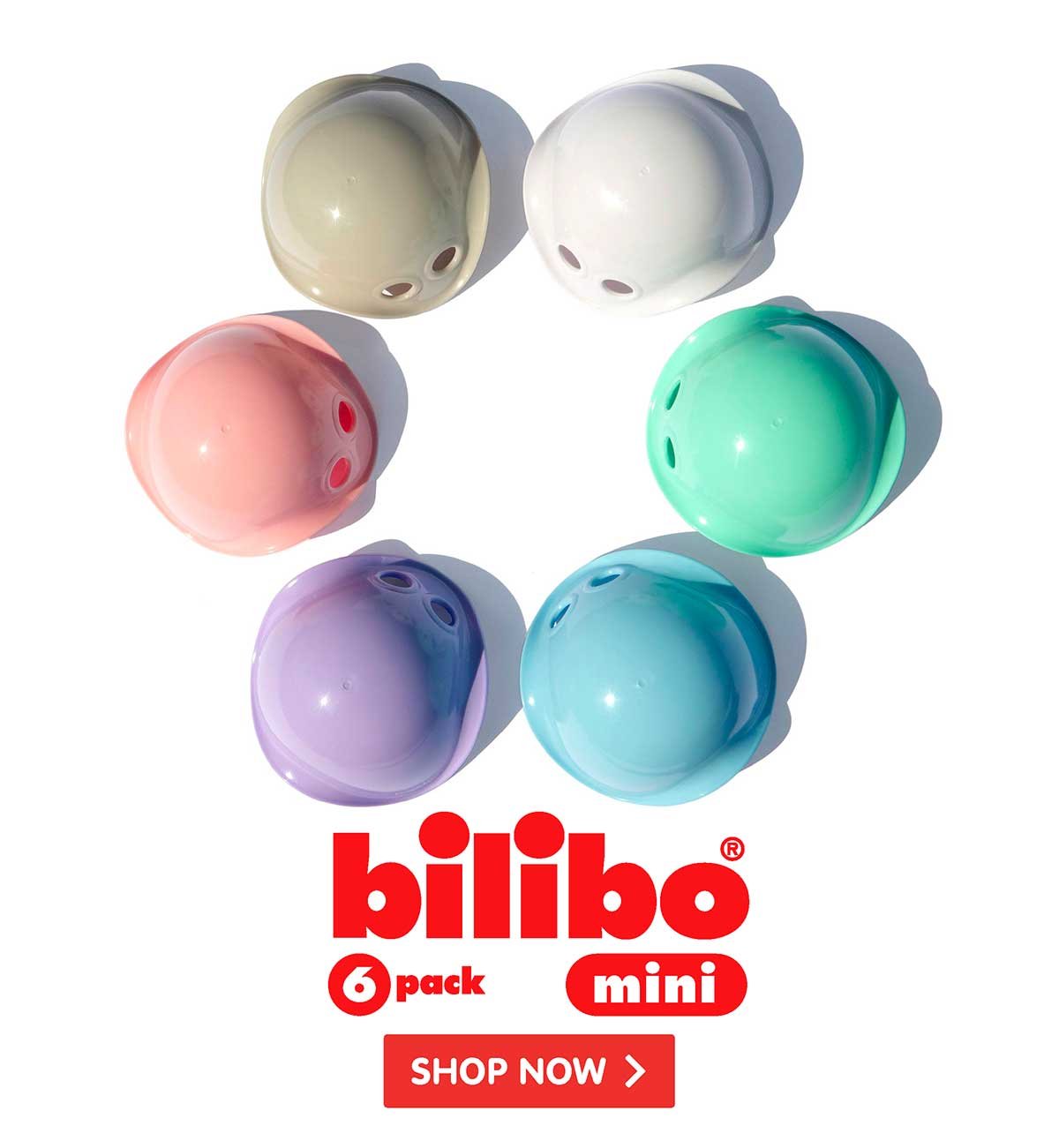 bilibo Mini Pastel Colors - 6 Color Combo Pack by MOLUK