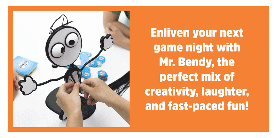 Mr. Bendy - Enliven your next game night with Mr. Bendy, the perfect mix of creativity, laughter, and fast-paced fun!