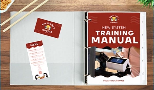 Manuals come in different finishes and are excellent for training employees.