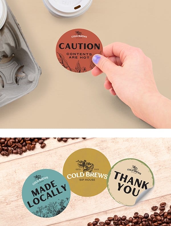 Labels can go on your packing, and on your products to create a uniform brand look.