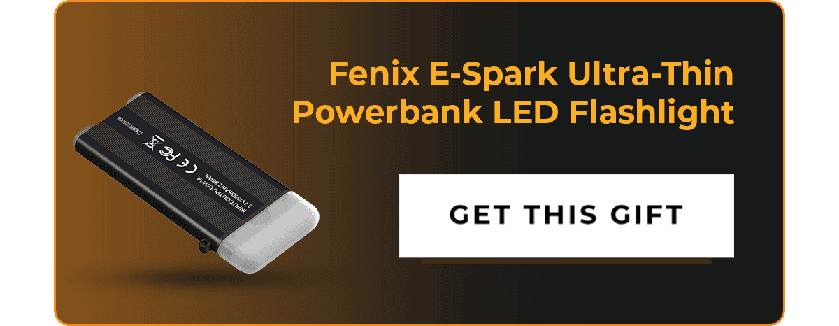 Fenix E-Spark Ultra-Thin Powerbank LED Flashlight