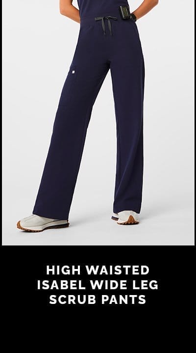 Shop High Waisted Isabel Wide Leg Scrub Pants
