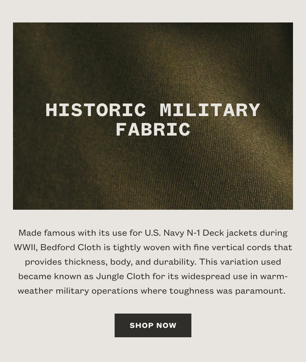 Historic Military Fabric