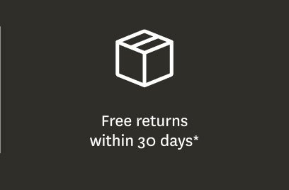 FREE RETURNS WITHIN 30 DAYS