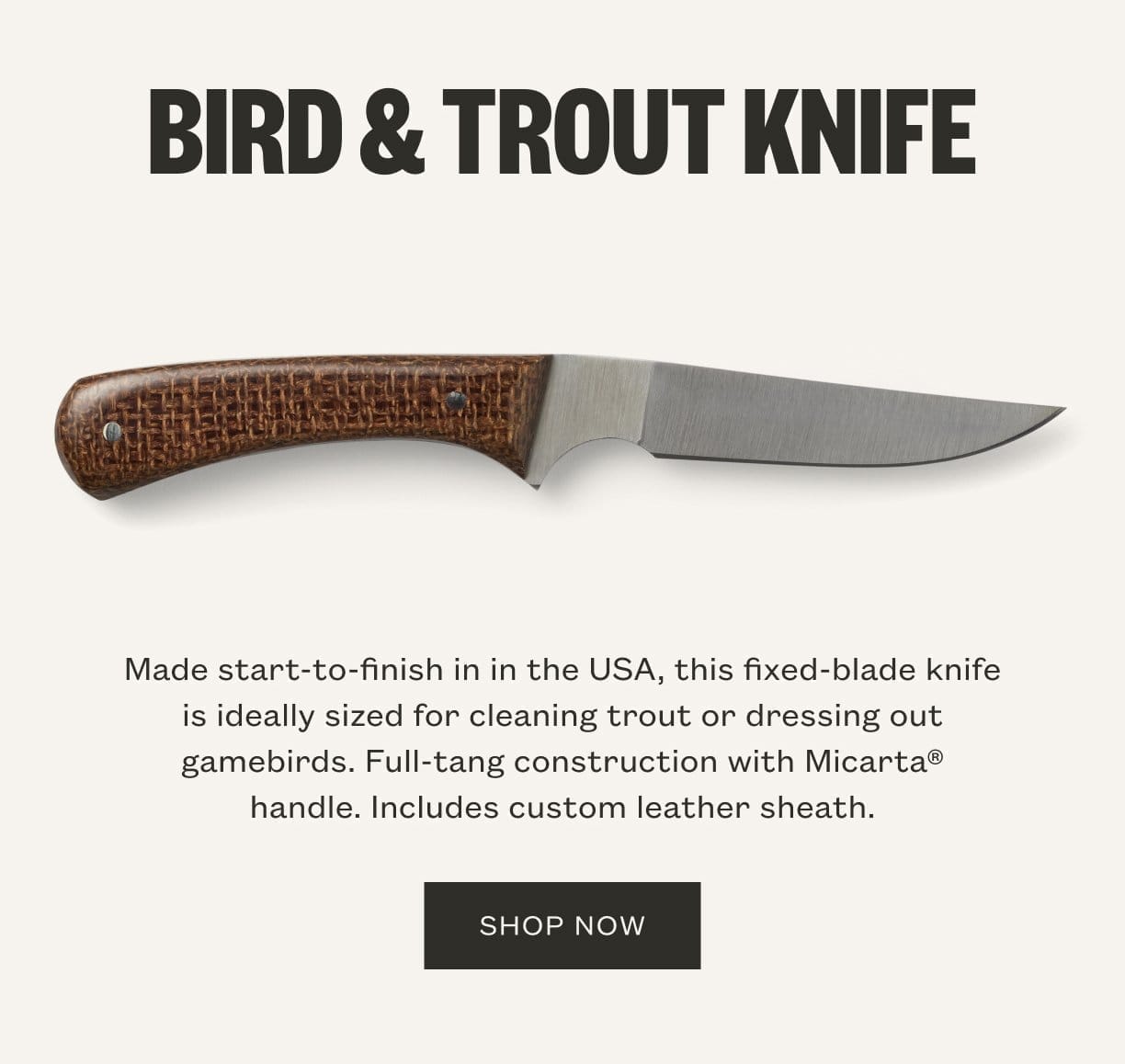 Bird & Trout Knife