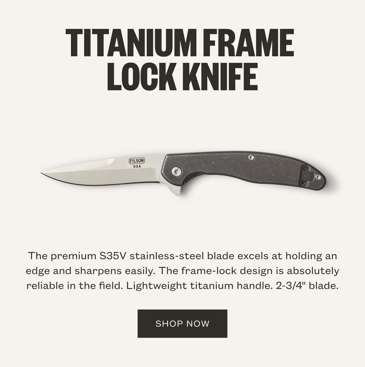 Titanium Frame Lock Knife