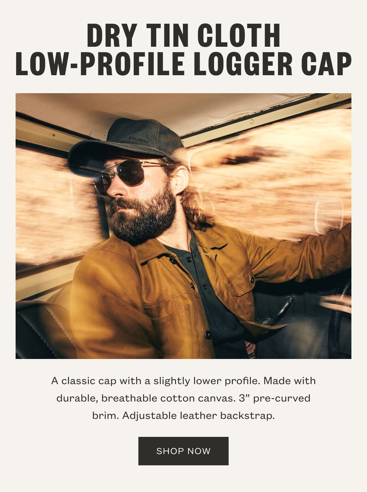 Dry Tin Cloth Low Profile Logger Cap