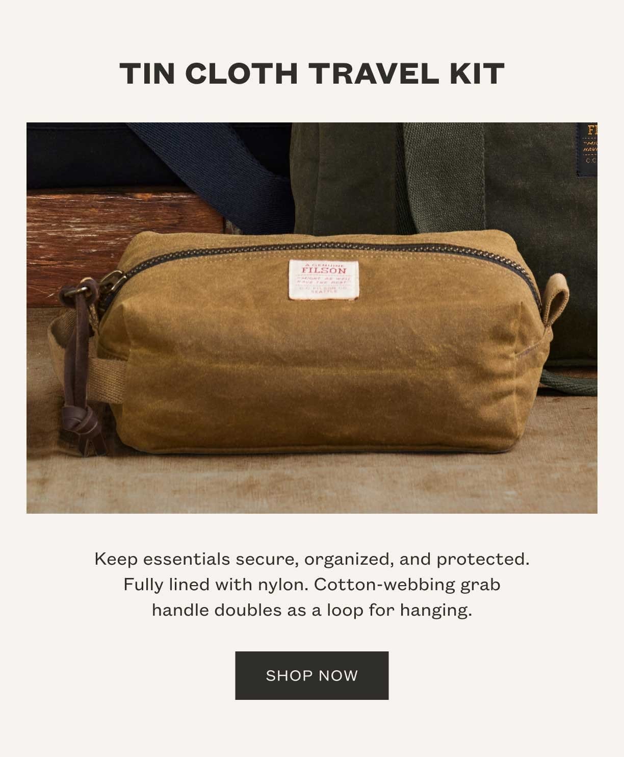 Tin Cloth Travel Kit