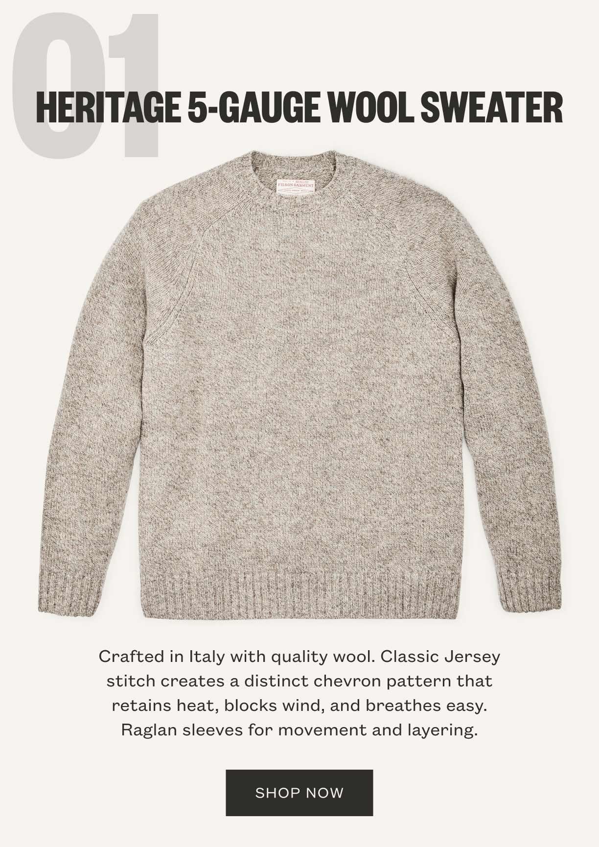 Heritage 5-Gauge Wool Sweater