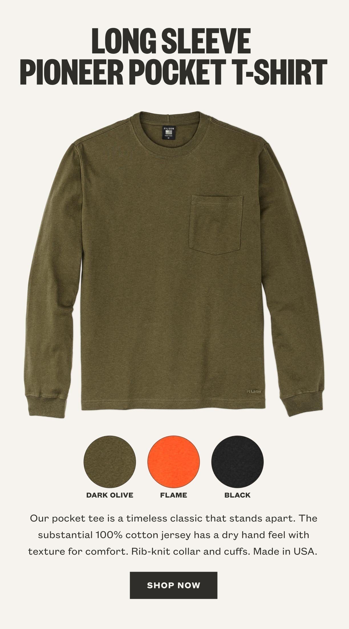 Long Sleeve Pioneer Pocket T-Shirt