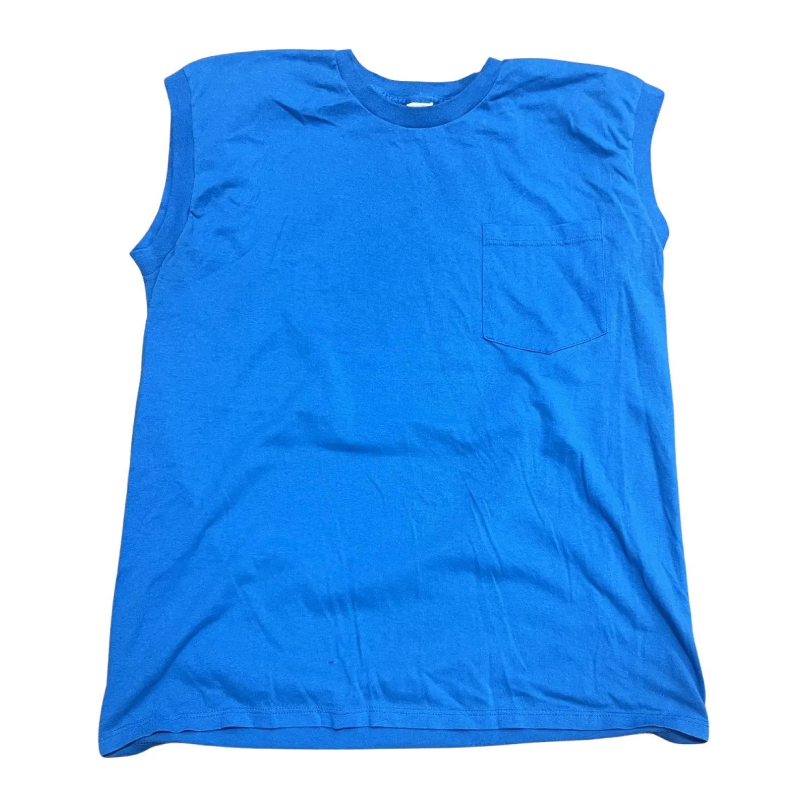 Image of Vintage Teal Sleeveless Pocket Tee (XL)