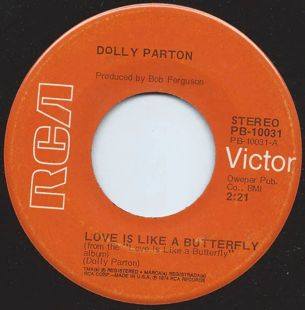 Image of Dolly Parton - Love Is Like A Butterfly (7", Single, Ind) (VG+)3