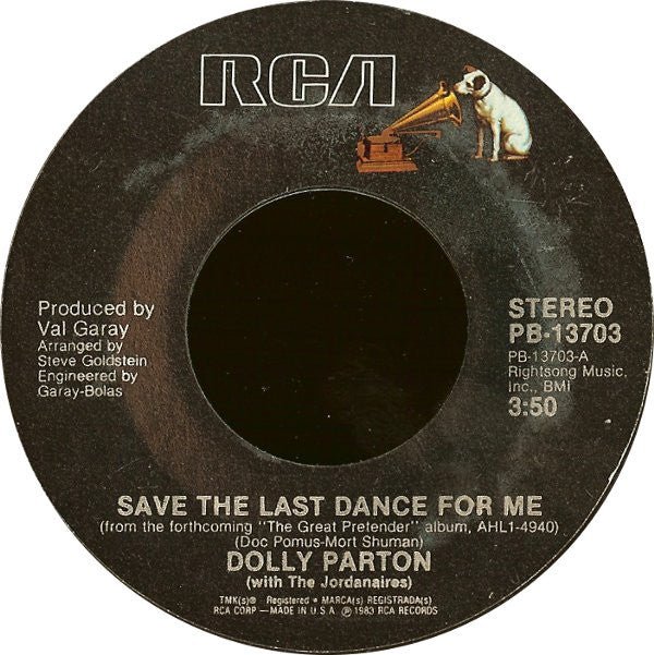 Image of Dolly Parton - Save The Last Dance For Me / Elusive Butterfly (7", Styrene, Ind) (VG)3