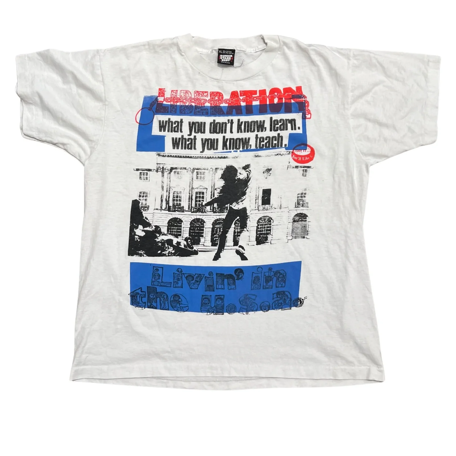 Image of LIberation Livin' in the USA Hand Screened Tee (XL)