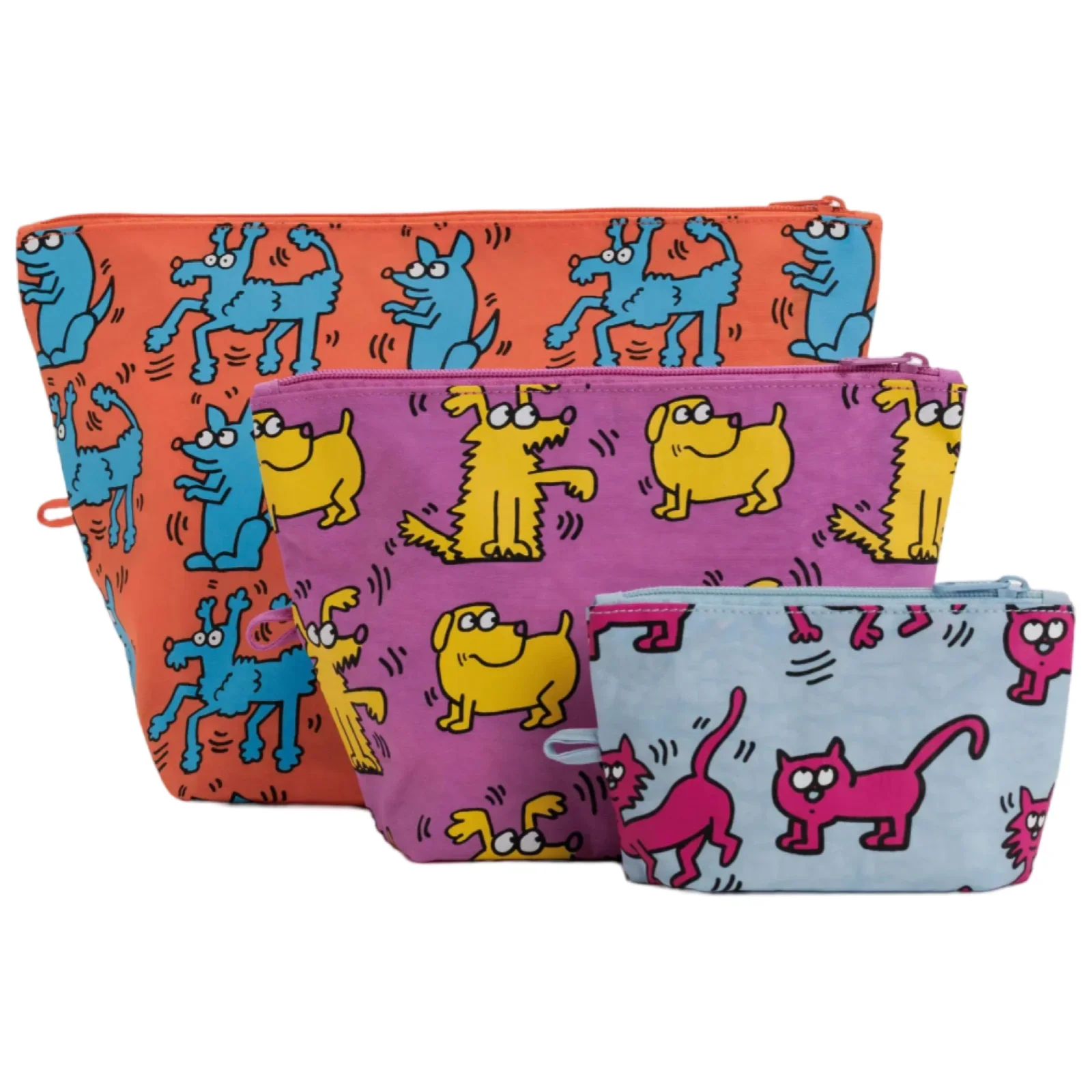 Image of Baggu Go Pouch Set - Keith Haring Pets