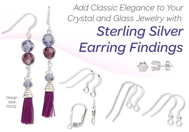Add Classic Elegance to Your Crystal and Glass Jewelry with Sterling Silver Earring Findings