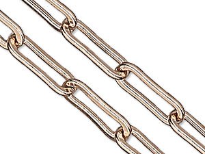 4Kt Rose Gold-Filled Paperclip Chain