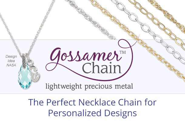 gossamer chain - lightweight precious metal - The Perfect Necklace for Personalized Designs