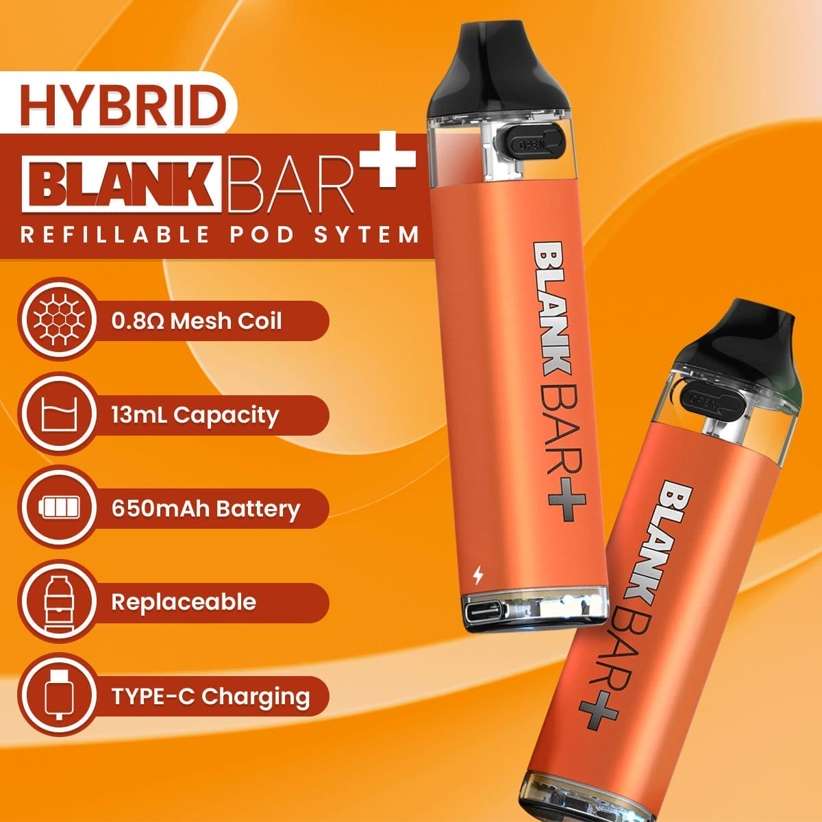 Blank Bar PLUS Hybrid Pod System