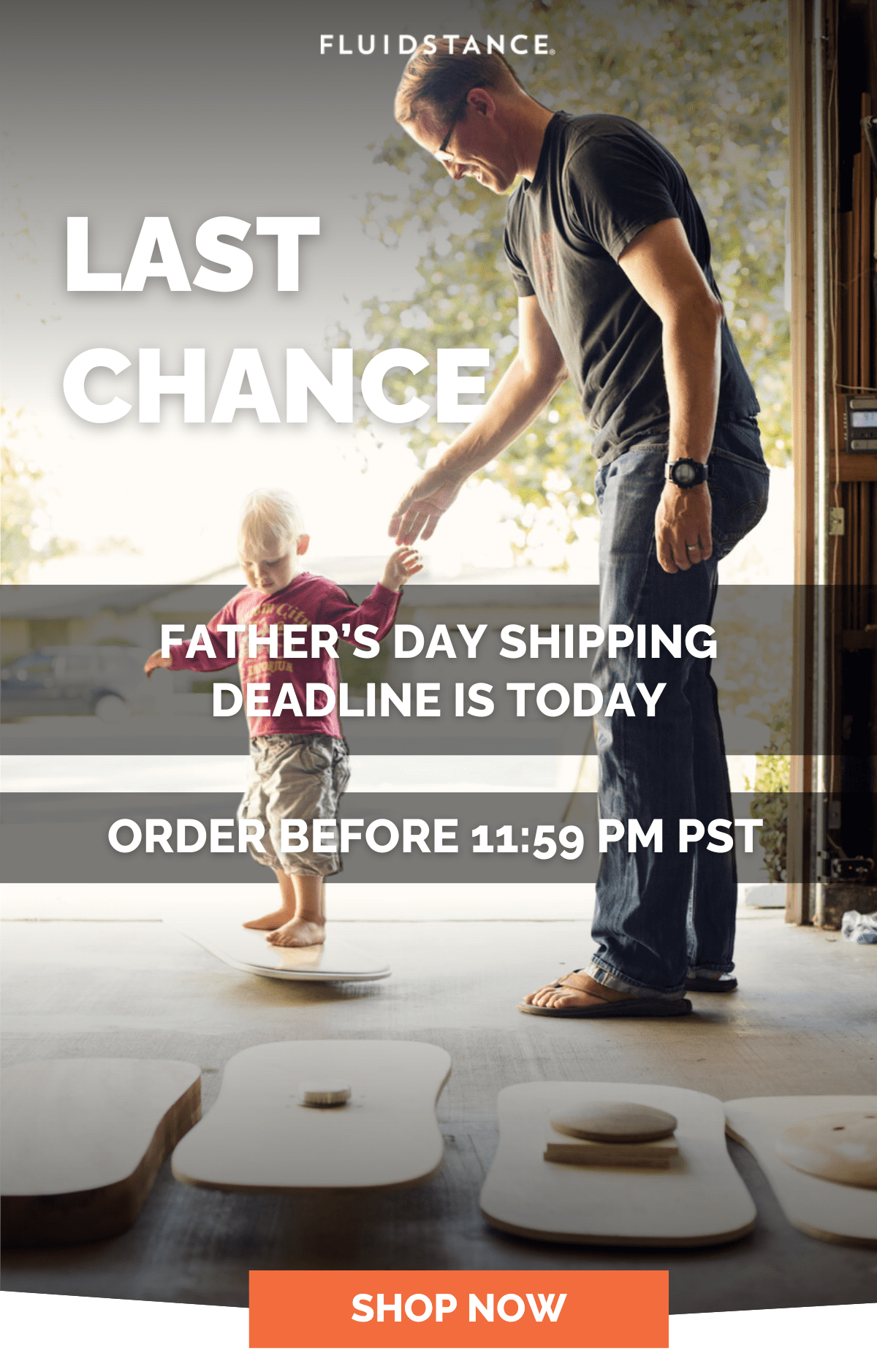 LAST CHANCE. FATHER'S DAY SHIPPING DEADLINE IS TODAY. ORDER BEFORE 11:59 PM PST