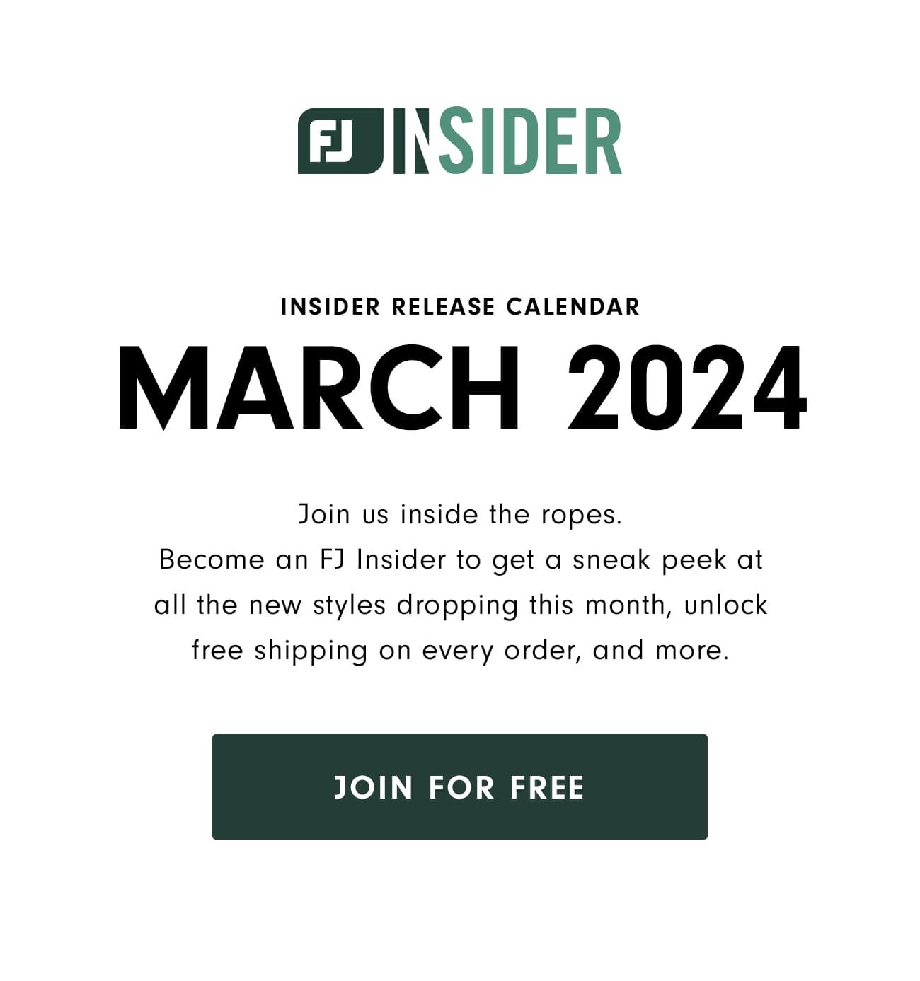 Insider Release Calendar