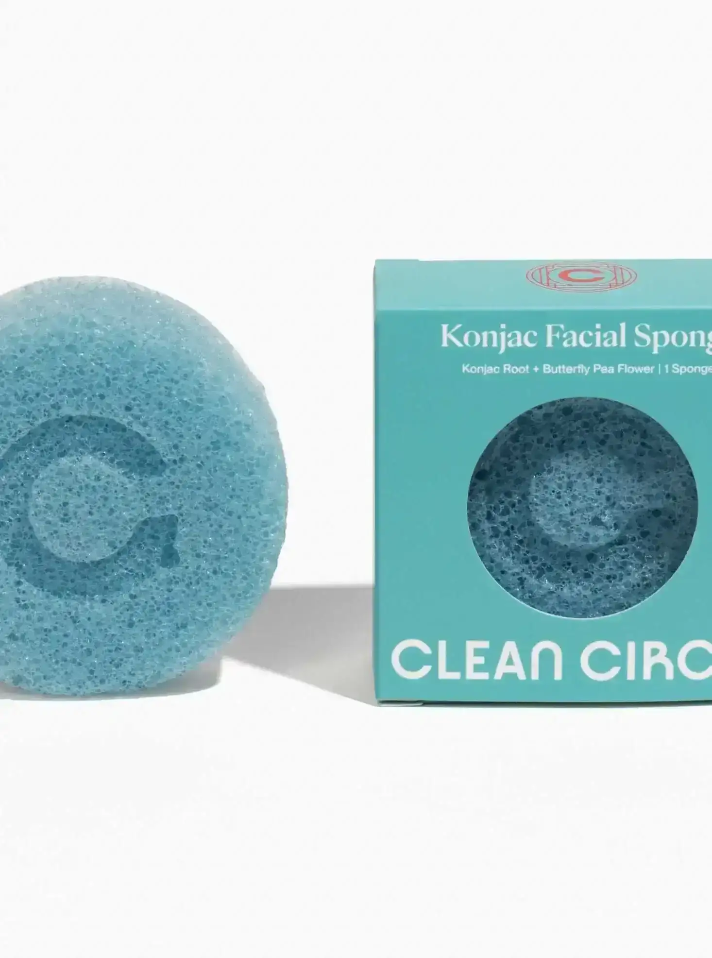 Image of Konjac Facial Sponge - Butterfly Pea Flower