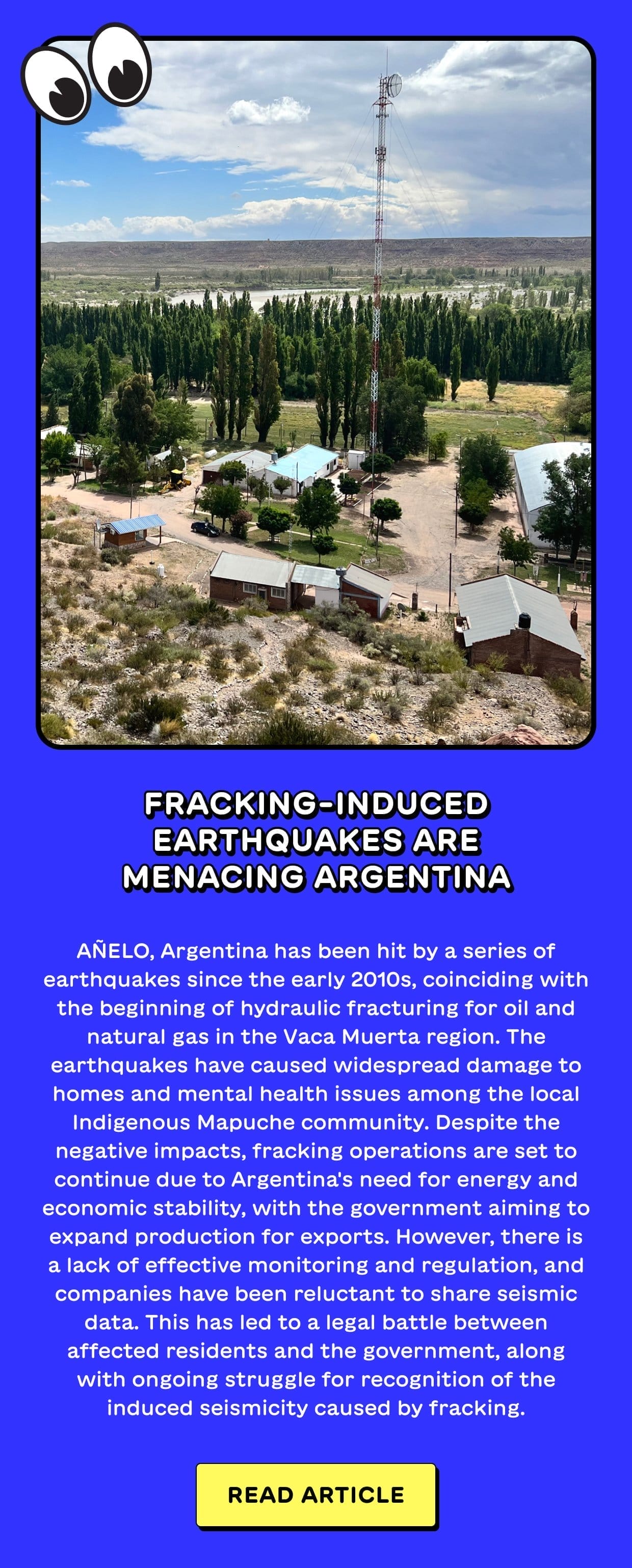 Fracking-Induced Earthquakes Are Menacing Argentina