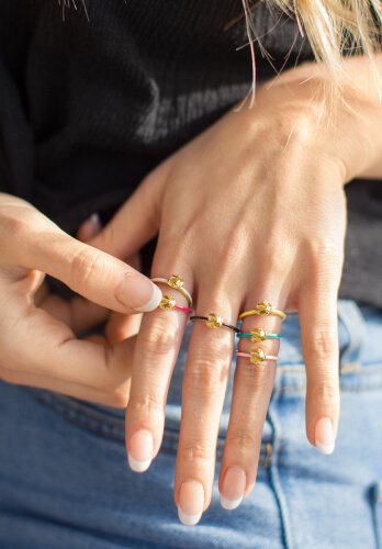 Fortune Cookie Ring (White)