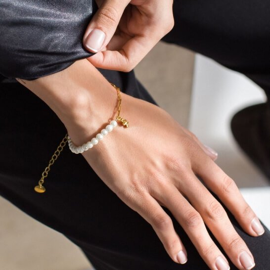 Fortune Cookie Pearl Bracelet