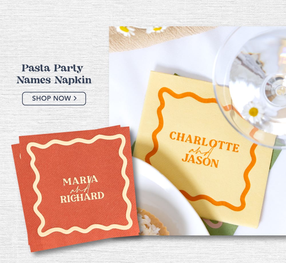 PastaParty Name Napkins | Shop Now