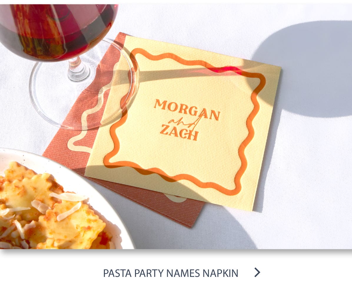 Pasta Party Names Napkin >