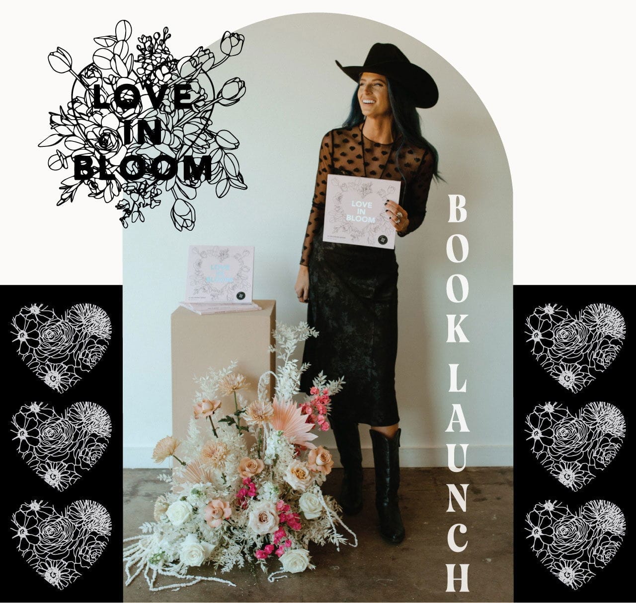 Love in Bloom Book Launch with Alli K. holding her new book